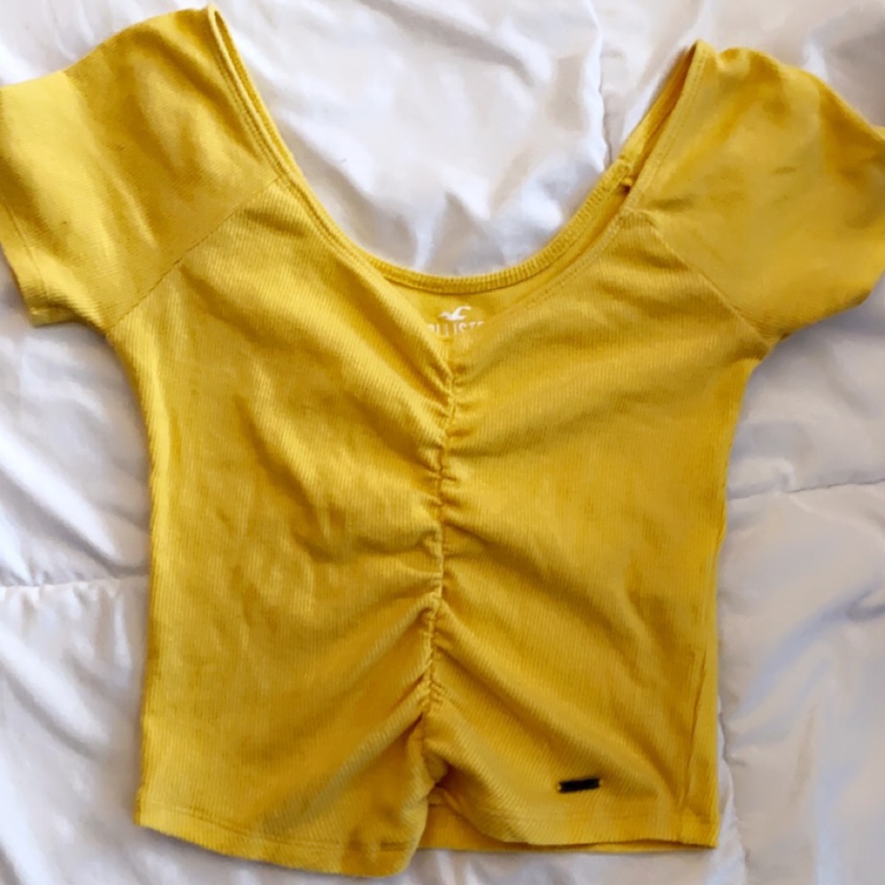 Hollister Yellow Cinch Top